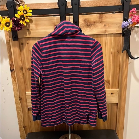 The Black Dog Navy and Pink Striped Hoodie - Picture 7 of 9